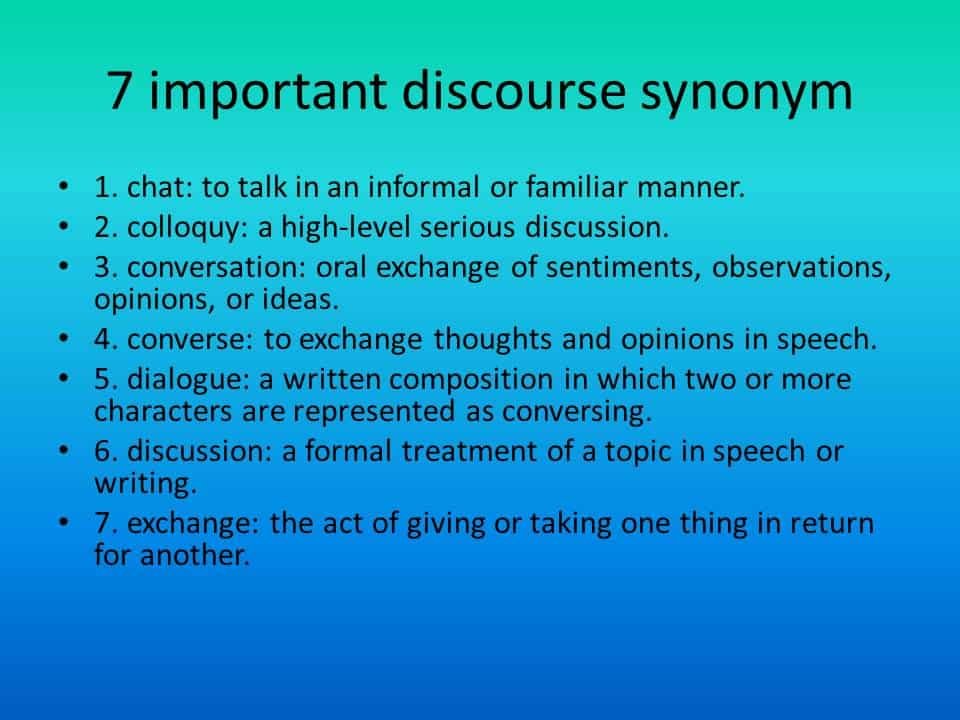 discourse synonym